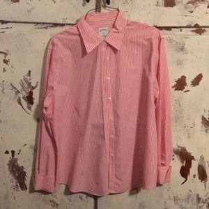 Brooks Brothers Women’s Pink Stripe Cotton Shirt